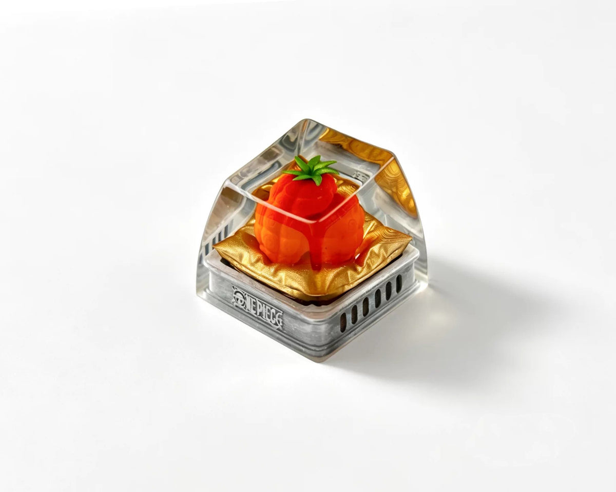One Piece series, Devil Fruit/Akuma no Mi theme coating and sealing design, Crystal Resin Personalized Keycaps, Anime Game Culture Creative Resin Keycaps, Mechanical Keyboard Art Decorative Keycaps