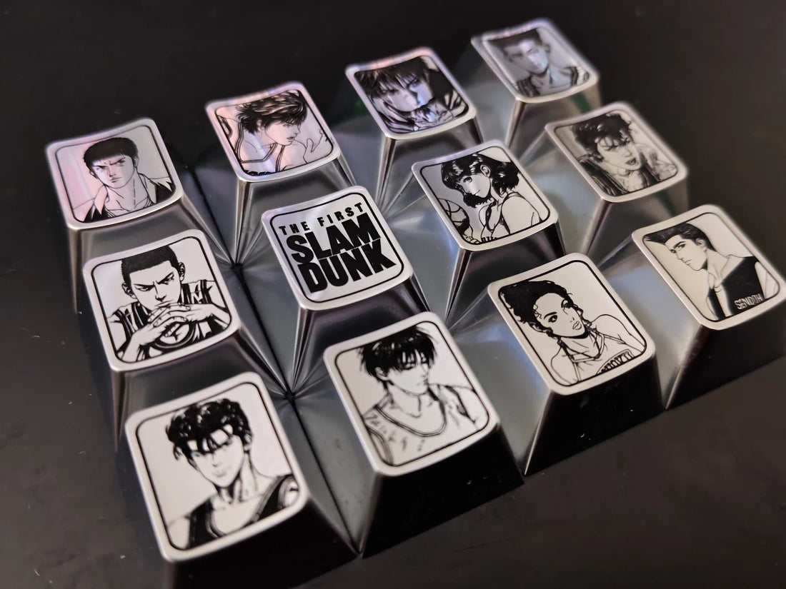 Slam Dunk, 12 Key Metal Personalized Keycap, Anime Game Culture Creative Metal Carving Decorative Keycap