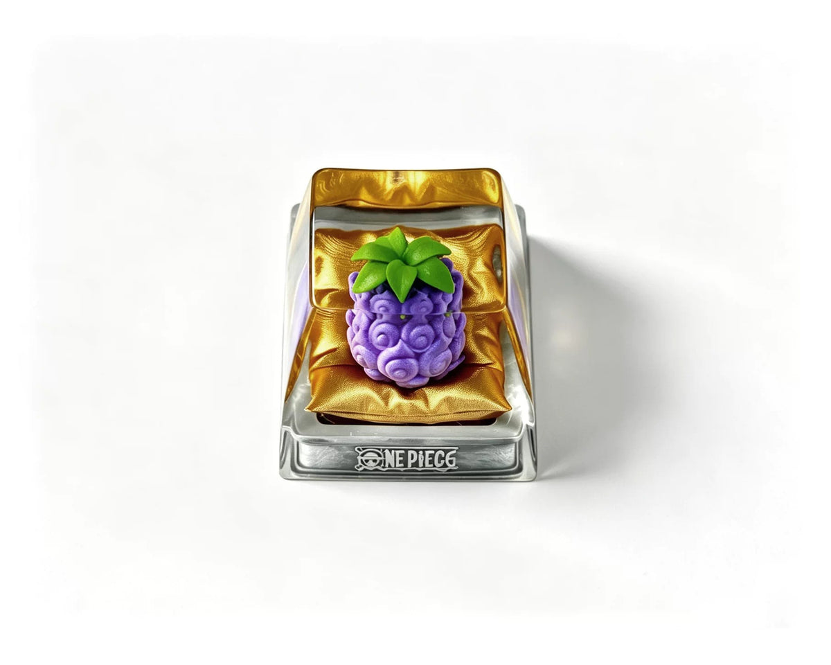 One Piece series, Devil Fruit/Akuma no Mi theme coating and sealing design, Crystal Resin Personalized Keycaps, Anime Game Culture Creative Resin Keycaps, Mechanical Keyboard Art Decorative Keycaps
