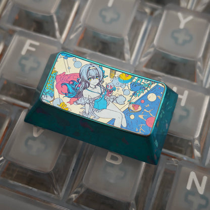 Honkai：Star Rail，Firefly themed 1.75U titanium alloy personalized keycaps, mechanical keyboard decorative keycaps, anime and game cultural creative keycaps