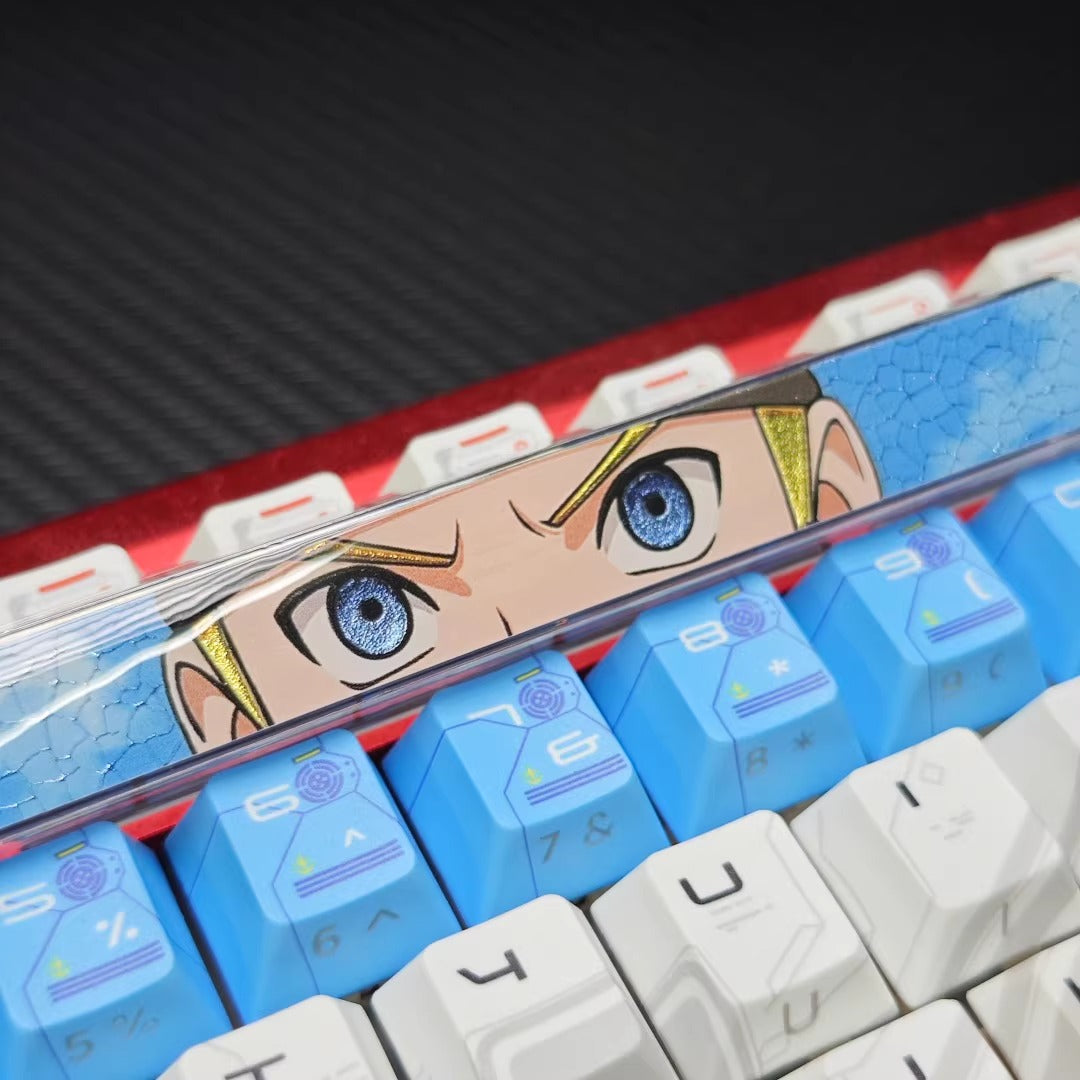 Naruto theme, 6.25U spacebar, PC crystal resin gilded personalized keycaps, anime creative cultural peripheral products, decorative keycaps