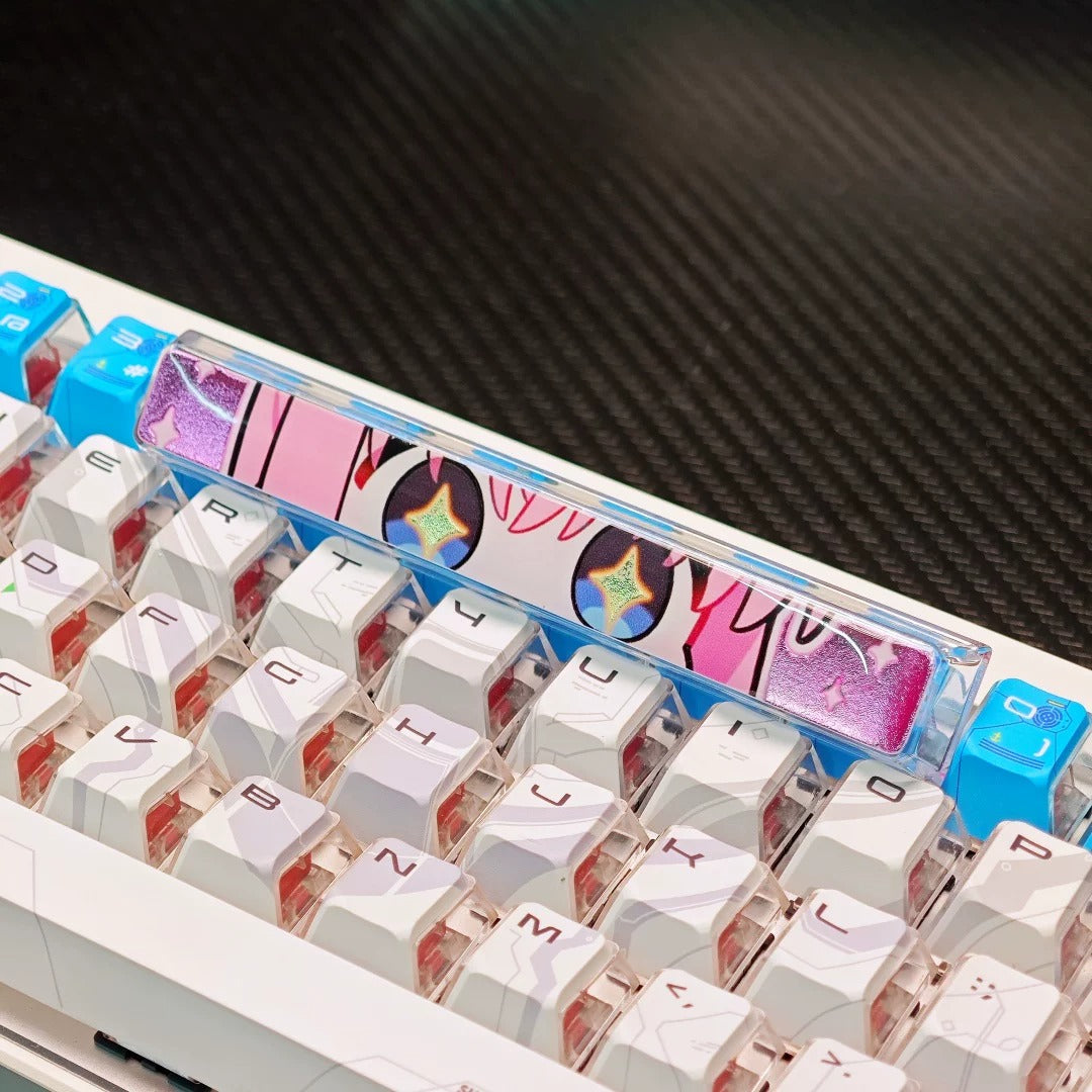 BOCCHI THE ROCK!  theme, Eyegaze spacebar design, 6.25 U spacebar, PC crystal resin gilded personalized keycaps, anime creative cultural peripheral products, decorative keycaps