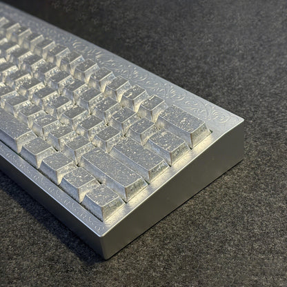 Frost ice crystal ice crack keycap metal texture PBT material decorative keycap original factory highly personalized metal paint artistic pattern keycap