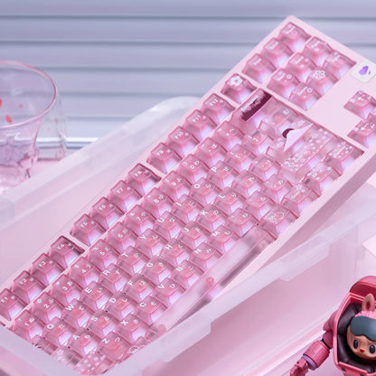 Spring and Jingming Black Theme Theme, Keycap Set PBT/PC Metallic Texture personalized keycap set, , compatible with 61/64/68/75/84/87/104 mechanical keyboard