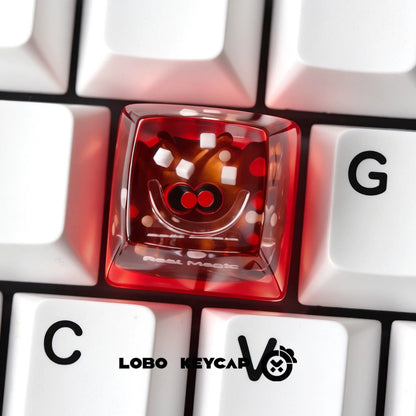 Coca Cola theme, crystal resin personalized keycaps, cultural and creative peripheral products, mechanical keyboard art decoration handmade keycaps