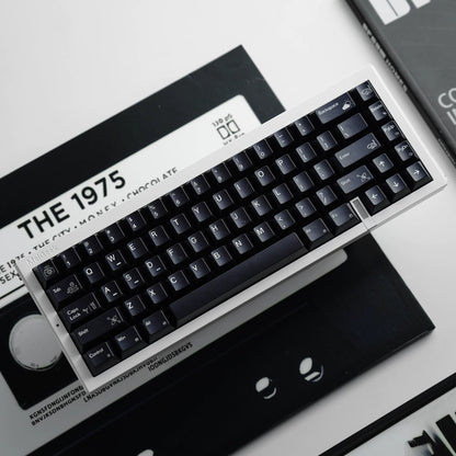 Black/White Holiday Pearl Paint Mechanical Keyboard Keycaps Minimalist Style Decorative Keycaps, PBT Heat Sublimation Original Factory Height, Personalized Keyboard Keycap Set