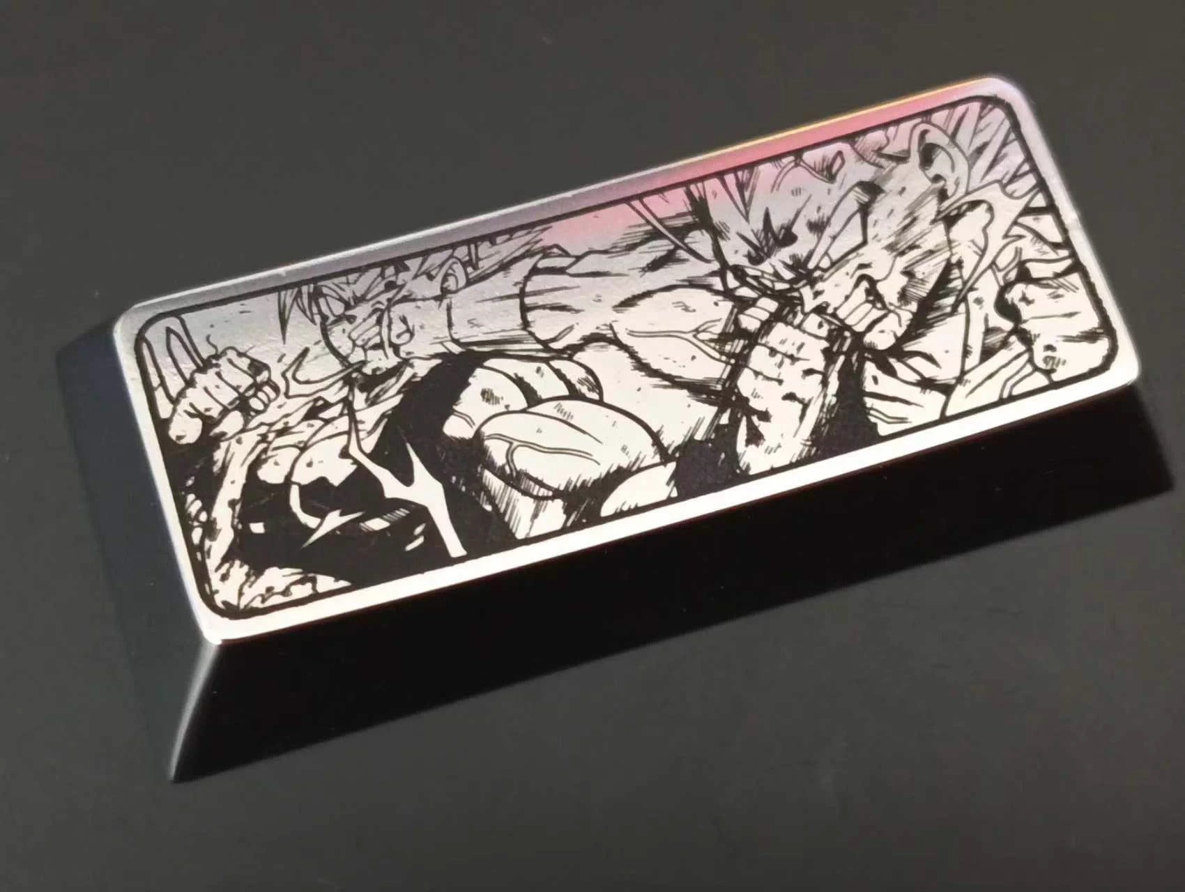 Dragon Ball series, black and white comic style 2.25U metal personalized keycaps, zinc alloy titanium alloy optional, creative keycaps for anime and games