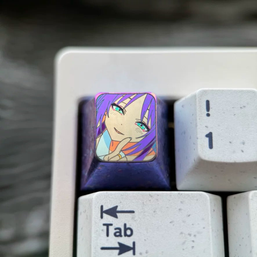 Cosmic Princess Kaguya! Theme design, 1U titanium alloy personalized keycaps, science fiction, music, fantasy mechanical keyboard decorative keycaps.
