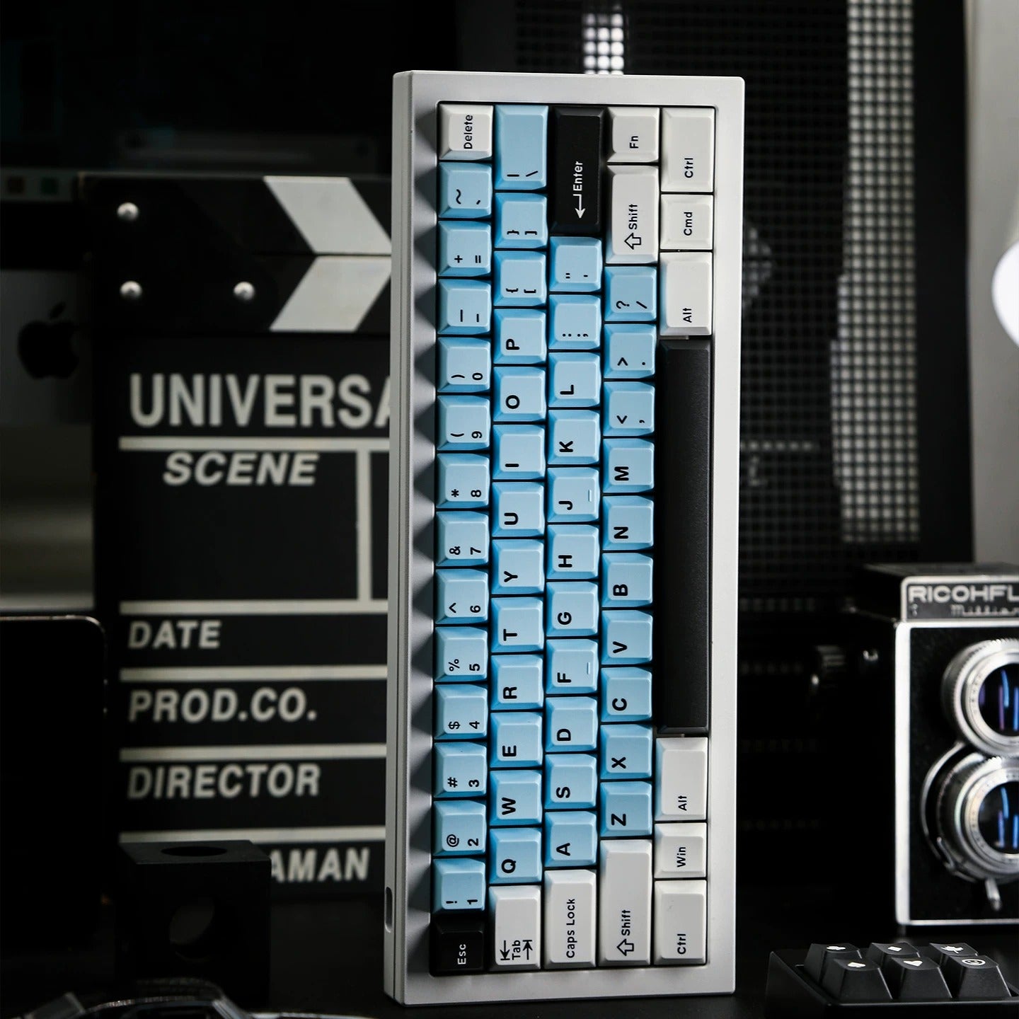 Cloud and Rain Theme Design Keycap Set, PBT Double Color Injection Molding  Personalized Keycap Set, Compatible with 61/64/68/75/84/87/104 Key Mechanical Keyboard
