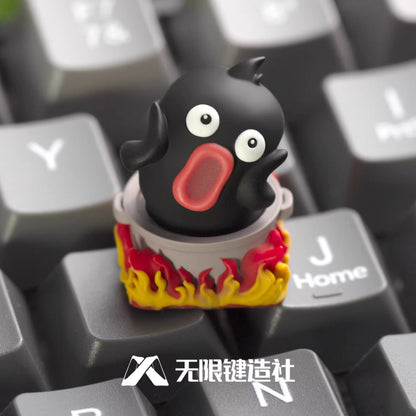 Screaming hot pot chicken, multi-color resin molding, personalized handmade keycaps, artistic craftsmen decorating keycaps