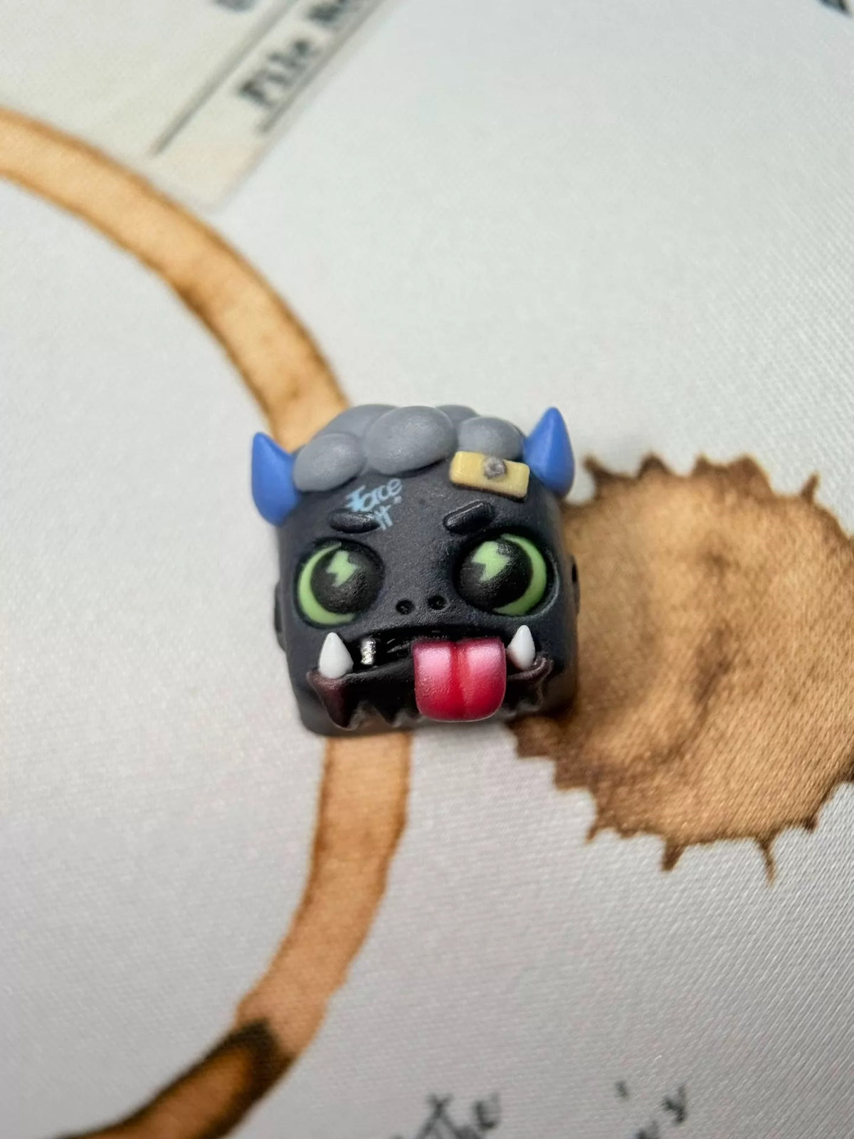Original design of Little Devil, multi-color resin personalized keycaps that do not fade or corrode, mechanical keyboard decorative keycaps, cute cartoon art keycaps, creative keycaps