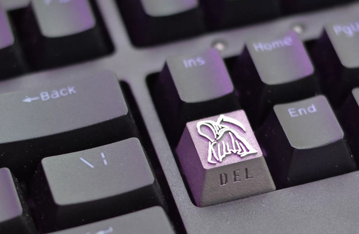 Thanatos/Reaper, DEL 1 U titanium alloy personalized keycaps, anime and game cultural creative keycaps, mechanical keyboard decorative keycaps
