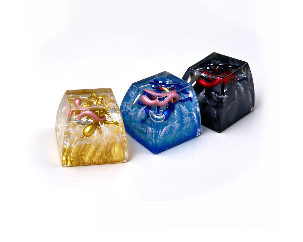 Pok é mon series/ Greninja Crystal Resin Keycaps Original Design Personalized Keycaps, Anime Game Culture Creative Keycaps Mechanical Keyboard Cartoon Decorative Keycaps