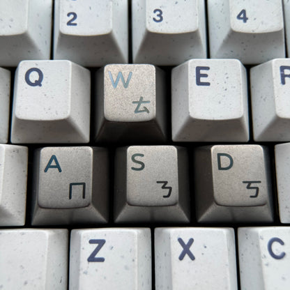 WASD Stone washing process titanium alloy  personalized keycaps, FPS game keys wear-resistant and scratch resistant titanium alloy mechanical keyboard decorative function keycaps
