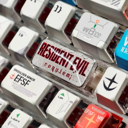 Resident Evil 9, PC Crystal Resin 2.25U Enter Key Personalized Keycap, Anime Game Culture Creative Customized Decorative Keycap