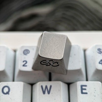 Titanium alloy keycap hollow ESC key, metal stone wash process, mechanical keyboard decoration personalized keycap