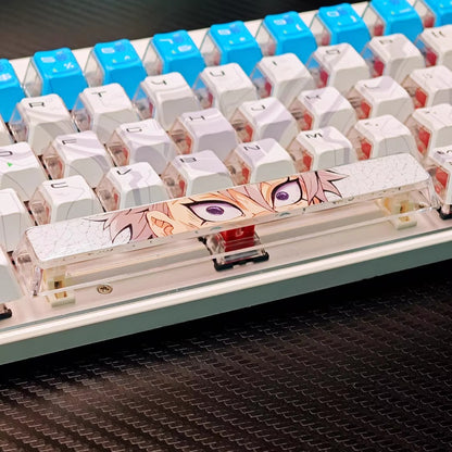 Demon Slayer: Kimetsu no Yaiba, Shinazugawa Sanemi, PC Crystal Resin Spacebar, Anime Game Culture Creative Decorative Keycaps