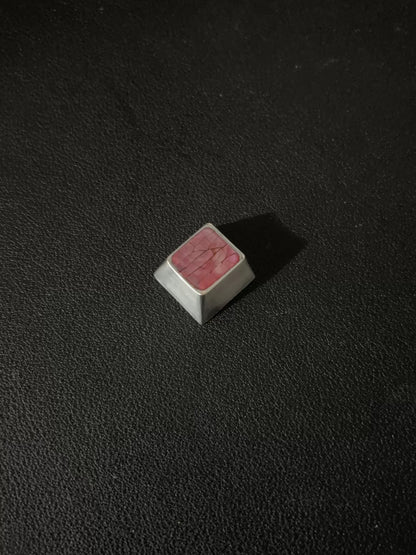 Mother of pearl inlay+Lacquer craft+metal base, artistic keycaps, metal personalized keycaps, mechanical keyboard decorative keycaps
