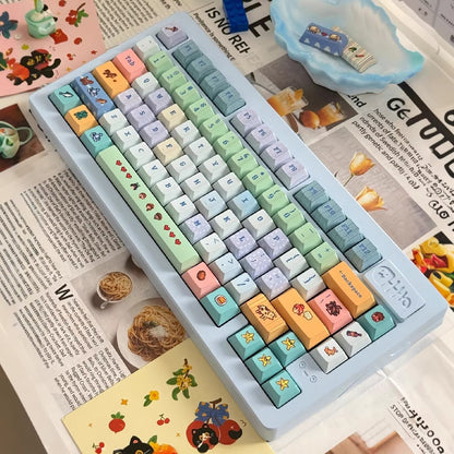 Stardew Valley keyboard keycap pixel style, PBT material sublimation process, mechanical keyboard decorative keycap set