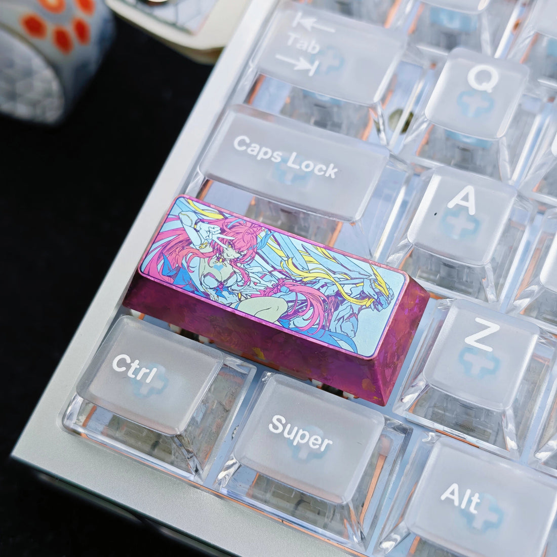 Wuthering Waves，Aemeath，2.25U， Enter key/left shift titanium alloy personalized keycaps, anime, gaming, cultural and creative mechanical keyboard decorative keycaps