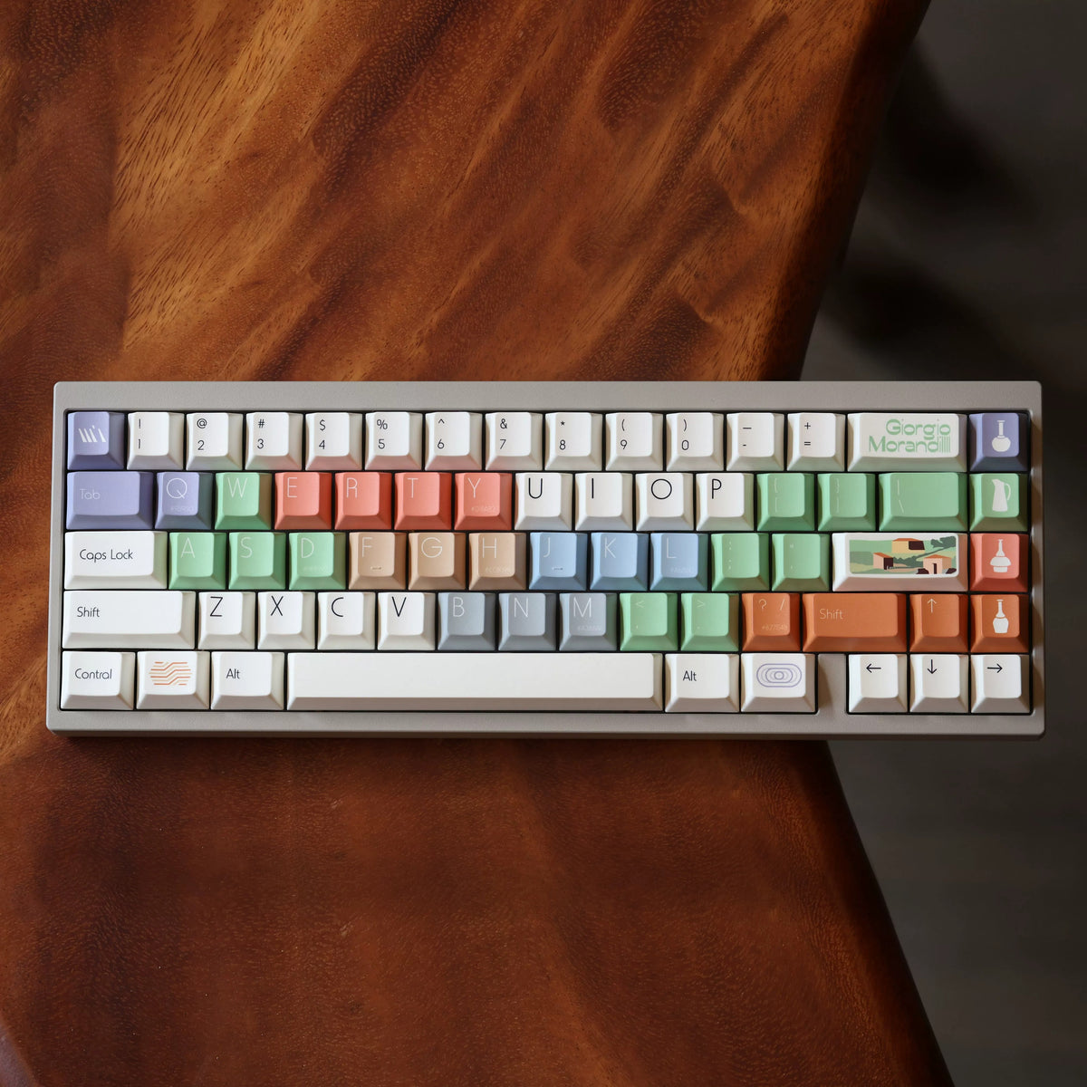 Morandi color scheme, PBT material Mechanical Keyboard Replacement Keycap Set, Compatible with 61/64/68/75/84/87/104 Key Mechanical Keyboard Keycap Set