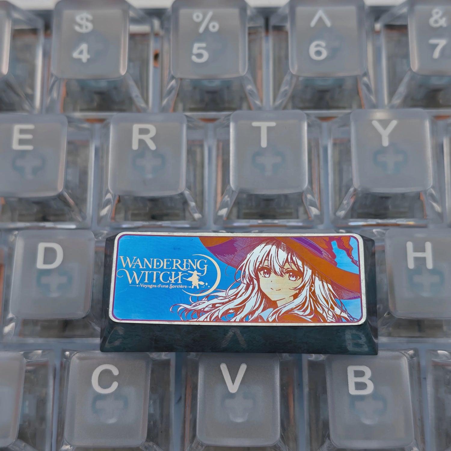 Wandering Witch: The Journey of Elaina, Elaina, 2.25U titanium alloy personalized keycaps, anime, games, novels, creative mechanical keyboards, decorative keycaps