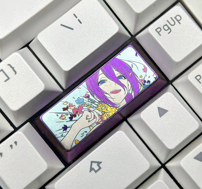 Chainsaw Man  theme, Reze 2.25 U Titanium alloy personalized keycaps, anime and game cultural creative keycaps, mechanical keyboard decorative keycaps