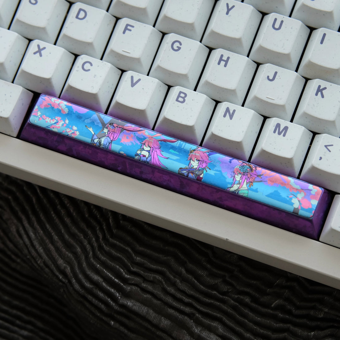 Honkai Impact, Yae Sakura, 6.25U/7U Spacebar Titanium Alloy Personalized Keycaps, Anime Game Culture Creative Mechanical Keyboard Decorative Keycaps