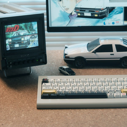 Initial D，AE86，PBT material personalized keycap set, anime keycap culture peripheral mechanical keyboard decoration keycaps， Compatible with 61/64/68/75/84/87/104 key mechanical keyboard keycap set