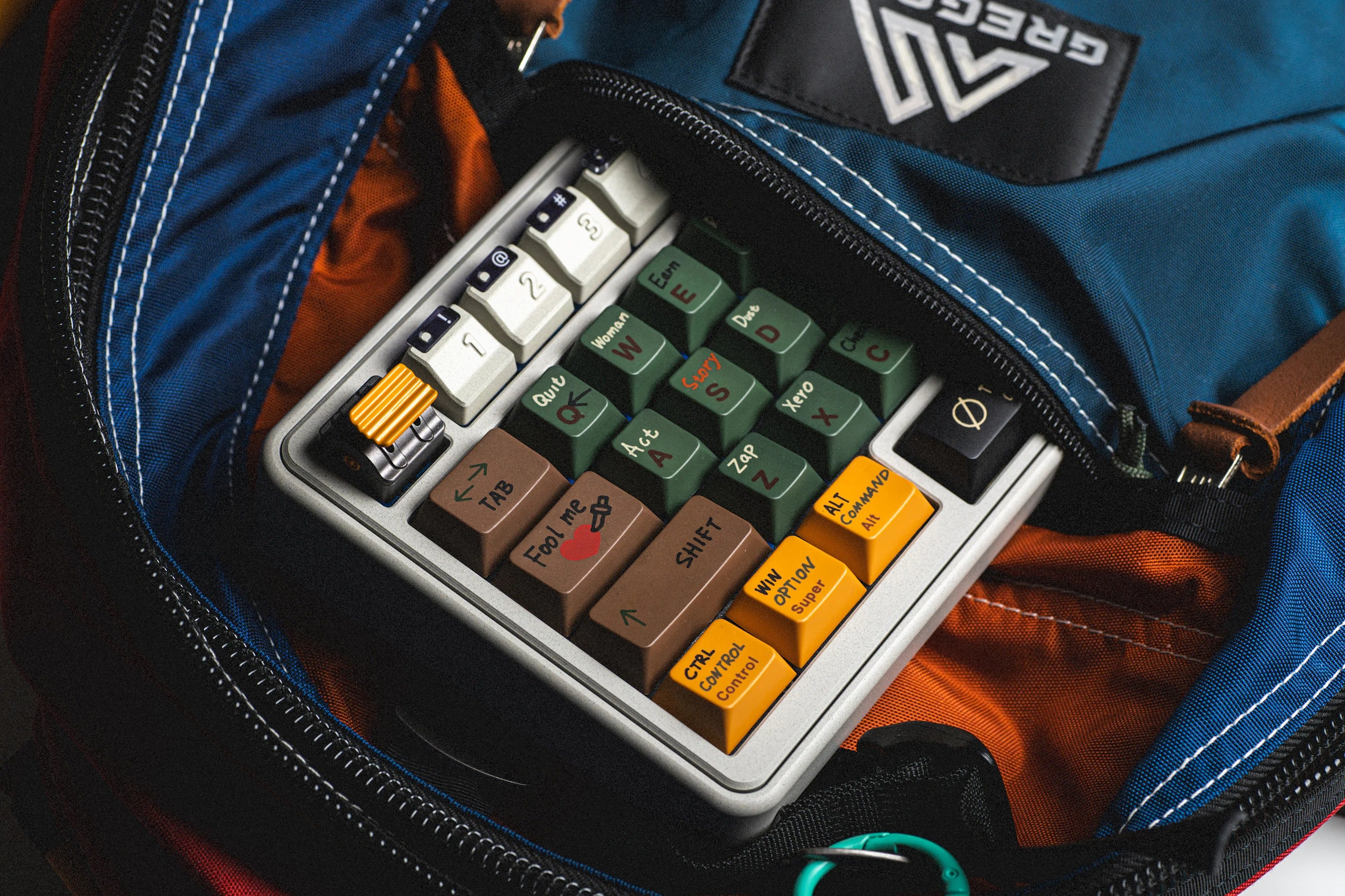 Industrial style, pusher+wave grille, aluminum alloy metal anode personalized keycaps, mechanical keyboard industrial decorative keycaps