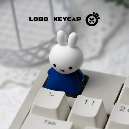 Miff themed design keycaps, multi-color resin molded personalized keycaps, anime cartoon cultural creativity peripheral mechanical keyboard decoration keycaps