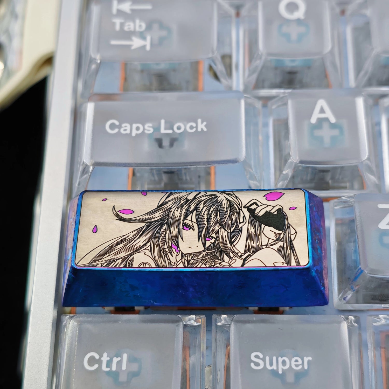 Precision black and white lines 2.25U enter key/left shift collection, titanium alloy personalized keycaps, anime game culture creative mechanical keyboard decorative keycaps