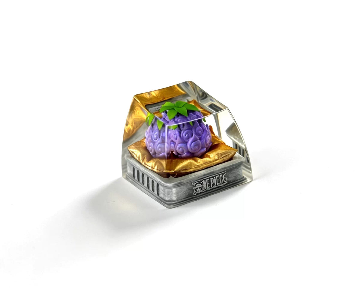 One Piece series, Devil Fruit/Akuma no Mi theme coating and sealing design, Crystal Resin Personalized Keycaps, Anime Game Culture Creative Resin Keycaps, Mechanical Keyboard Art Decorative Keycaps
