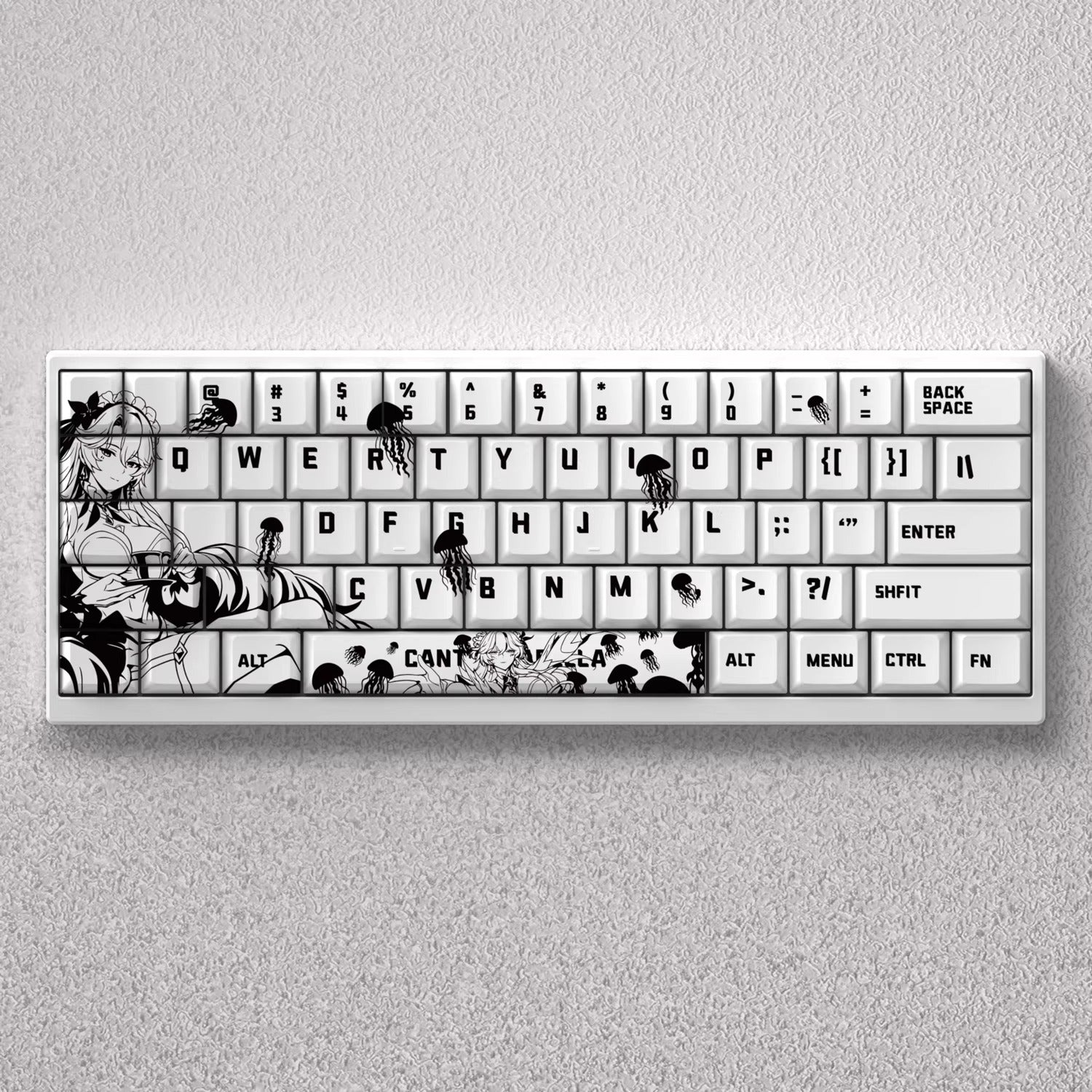 Wuthering Waves series, Cantarella theme, original high PBT material compatible MX switch mechanical keyboard, anime game theme set keycaps, mechanical keyboard replacement keycap set