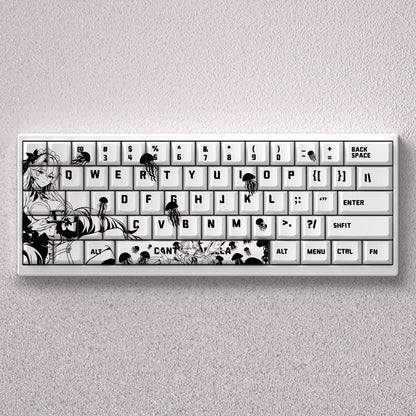 Wuthering Waves series, Cantarella theme, original high PBT material compatible MX switch mechanical keyboard, anime game theme set keycaps, mechanical keyboard replacement keycap set
