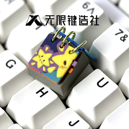 Calendar series cute personalized keycaps original design healing series multi-color resin molding mechanical keyboard decoration keycaps replaceable artistic keycaps