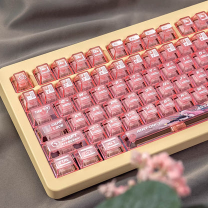 Air Force Assault keyboard keycap set, PC material sublimation technology, anime and game mechanical keyboard decoration keycap set