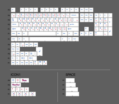 HomeRun - Baseball themed design, PBT material personalized keycaps, mechanical keyboard replacement keycap set, anime and game cultural and creative keycaps set, Compatible with 61/64/68/75/84/87/104 Key Mechanical Keyboard Keycap Set
