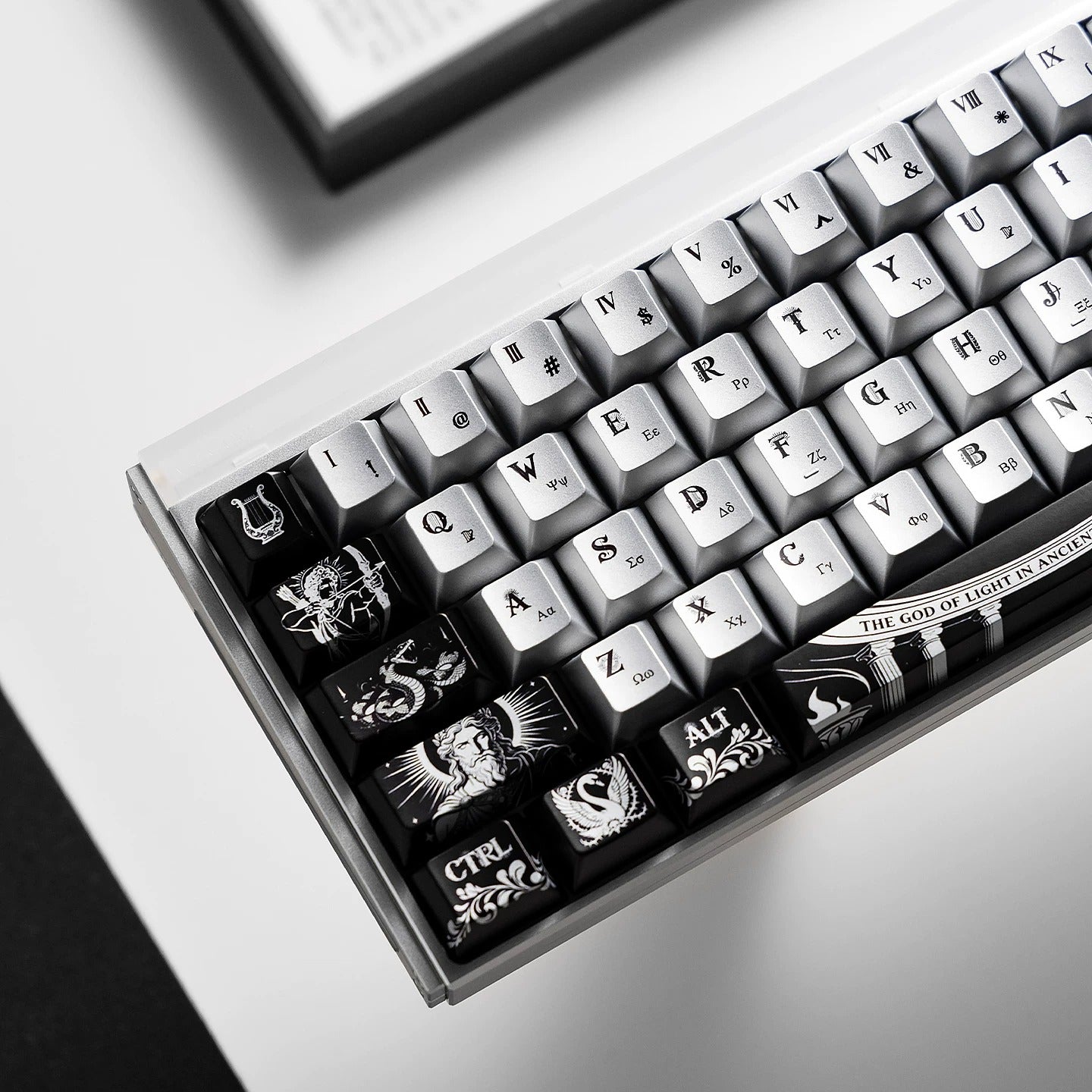 Apollo Sun God Theme theme design, custom set personalized keycap series，PBT material, Original factory height, compatible with 61/64/68/75/84/87/104 mechanical keyboard keycap set