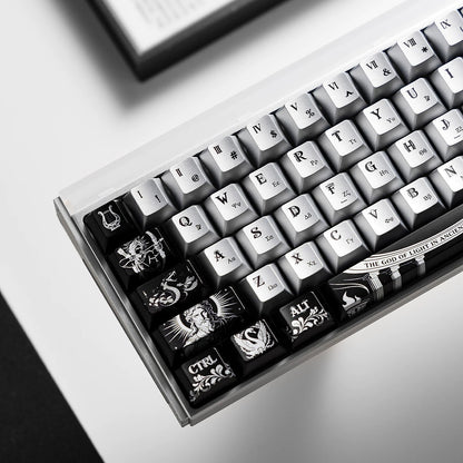 Apollo Sun God Theme theme design, custom set personalized keycap series，PBT material, Original factory height, compatible with 61/64/68/75/84/87/104 mechanical keyboard keycap set