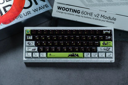 Delta Force themed metallic texture PBT material personalized keycap set, anime and games cultural creative decoration keycap set, compatible with 61/64/68/75/84/87/104 mechanical keyboard