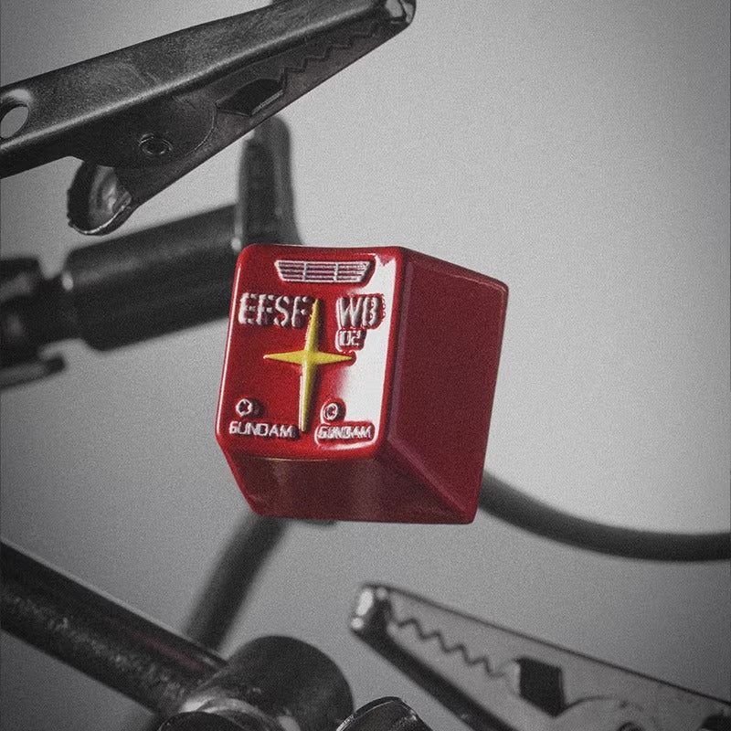 Gundam logo, 1U metal personalized keycap, anime and gaming technology inspired creative decorative keycap
