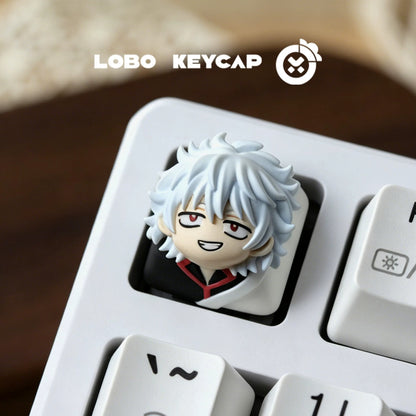 Gintama series design,  multi-color resin personalized keycaps, mechanical keyboard creative decorative keycaps artisankeycaps