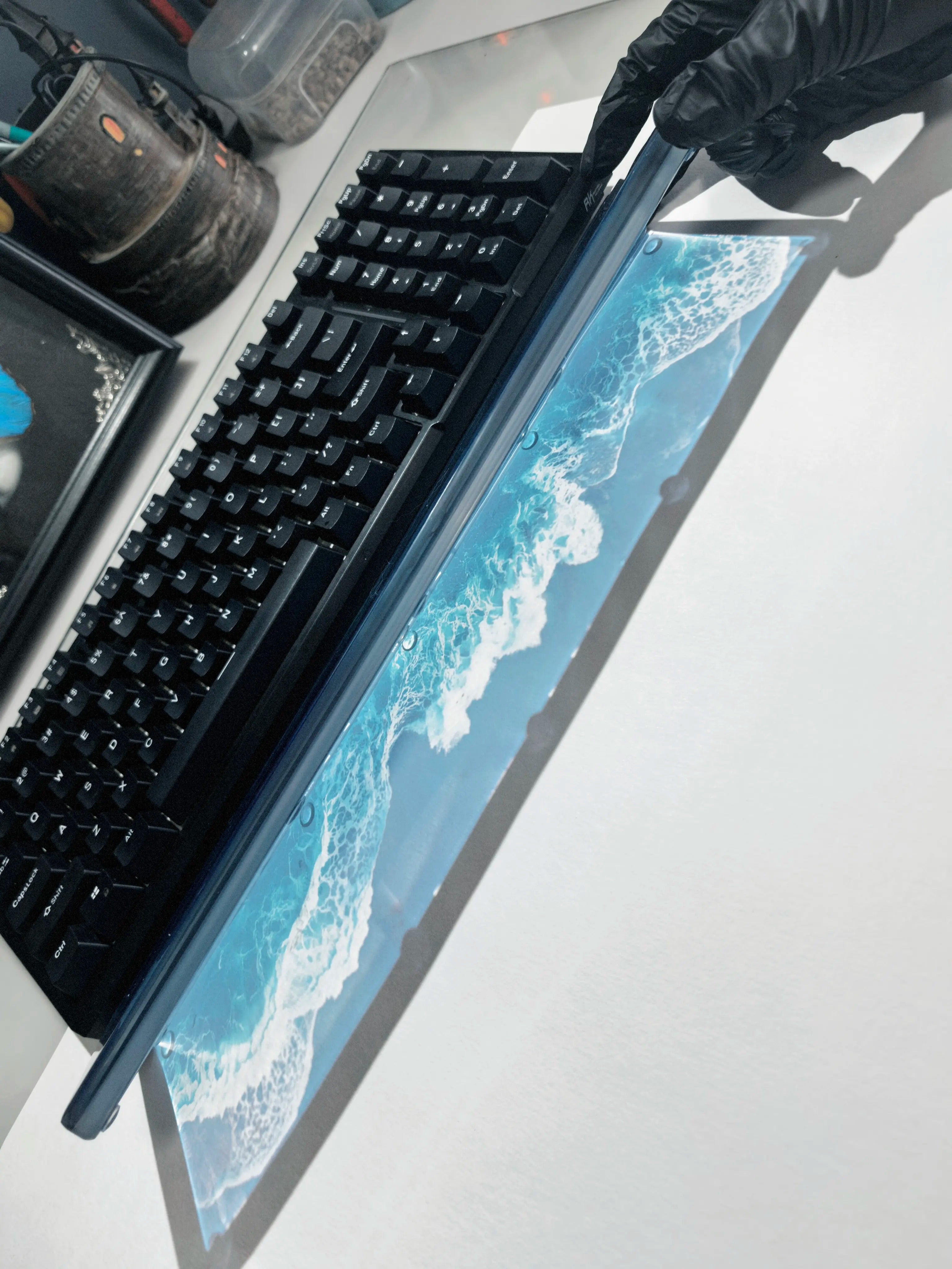 Multiple image options, film style, creative customization mechanical keyboard hand support Palm Rest，wrist rest, Keyboard Peripheral Accessories