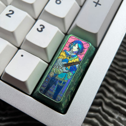 Mechanical keyboard 108% full-size keyboard, PAD keypad number area,+/Enter key, vertical 2U titanium alloy personalized key cap Collection, animation game cultural creative products, mechanical keyboard decorative key cap