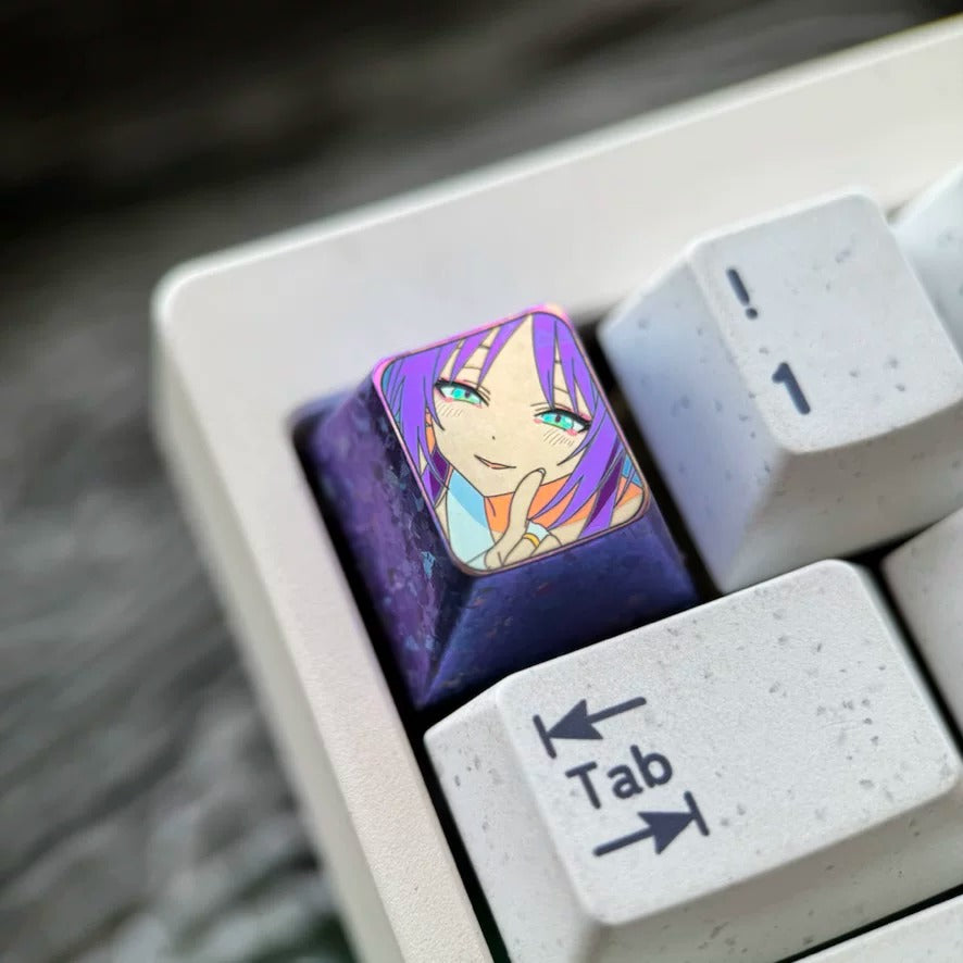 Cosmic Princess Kaguya! Theme design, 1U titanium alloy personalized keycaps, science fiction, music, fantasy mechanical keyboard decorative keycaps.