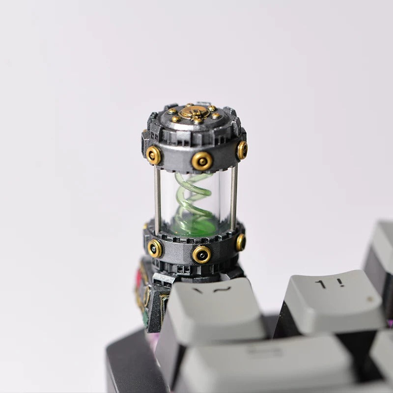 Resident Evil themed resin coated bio gene spiral personalized keycaps, mechanical keyboard decorative keycaps