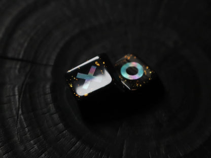 The traditional Lacquerware decoration technique,+mother of pearl inlay, set of 4, classic and stylish game console buttons, decorative keycaps with directional key combinations