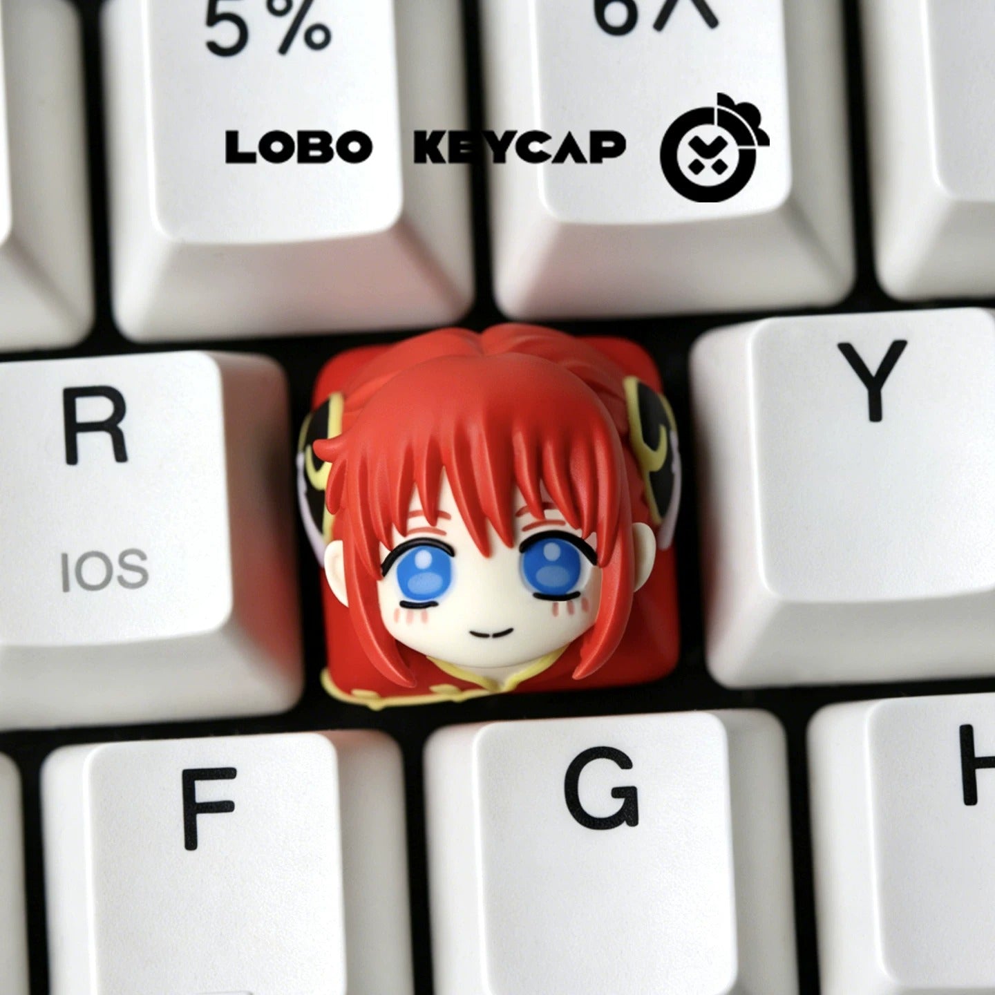 Gintama series design,  multi-color resin personalized keycaps, mechanical keyboard creative decorative keycaps artisankeycaps