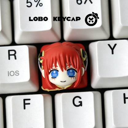 Gintama series design,  multi-color resin personalized keycaps, mechanical keyboard creative decorative keycaps artisankeycaps